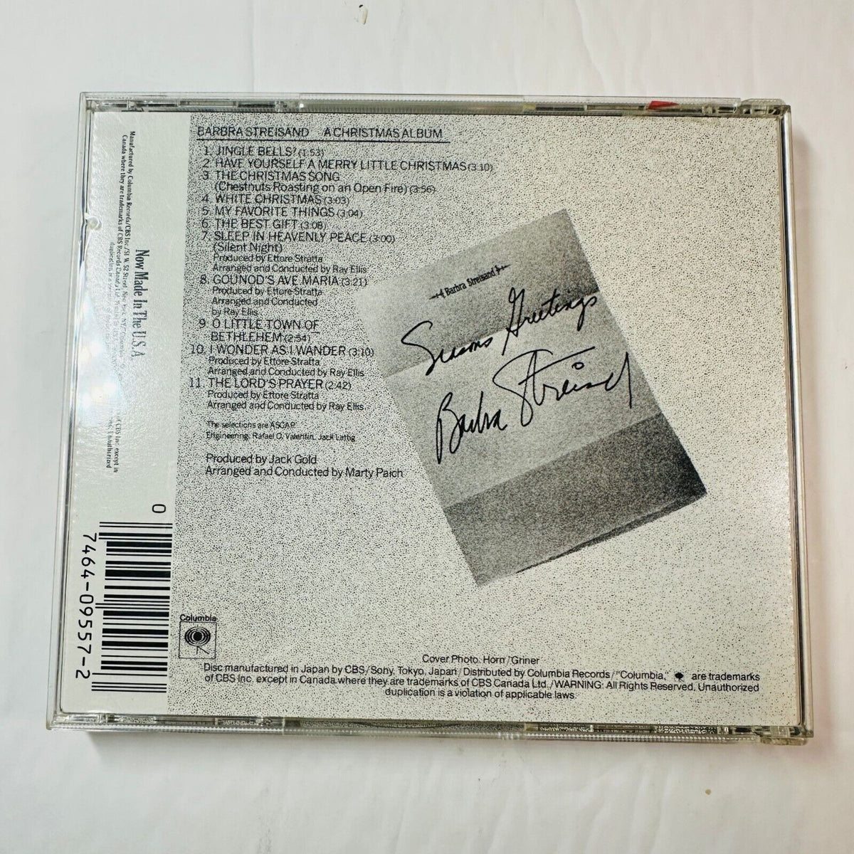 Barbra Streisand A Christmas Album CD Digitally Remastered Columbia CK 9557