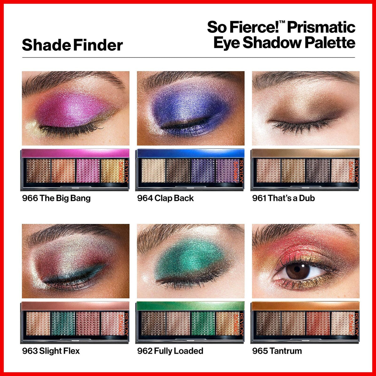 Revlon Eyeshadow Palette So Fierce Prismatic Eye Makeup 965 Tantrum 0.21 Oz