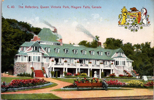 The Refectory Queen Victoria Park Niagara Falls Ontario Canada Vintage Postcard