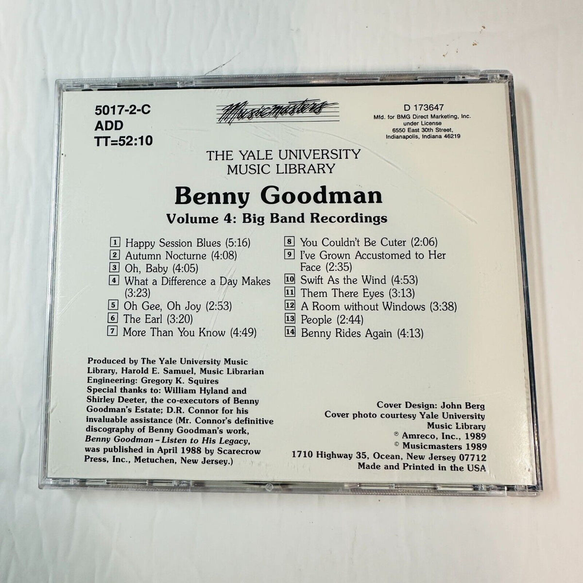 Benny Goodman Volume 4: Big Band Recordings CD