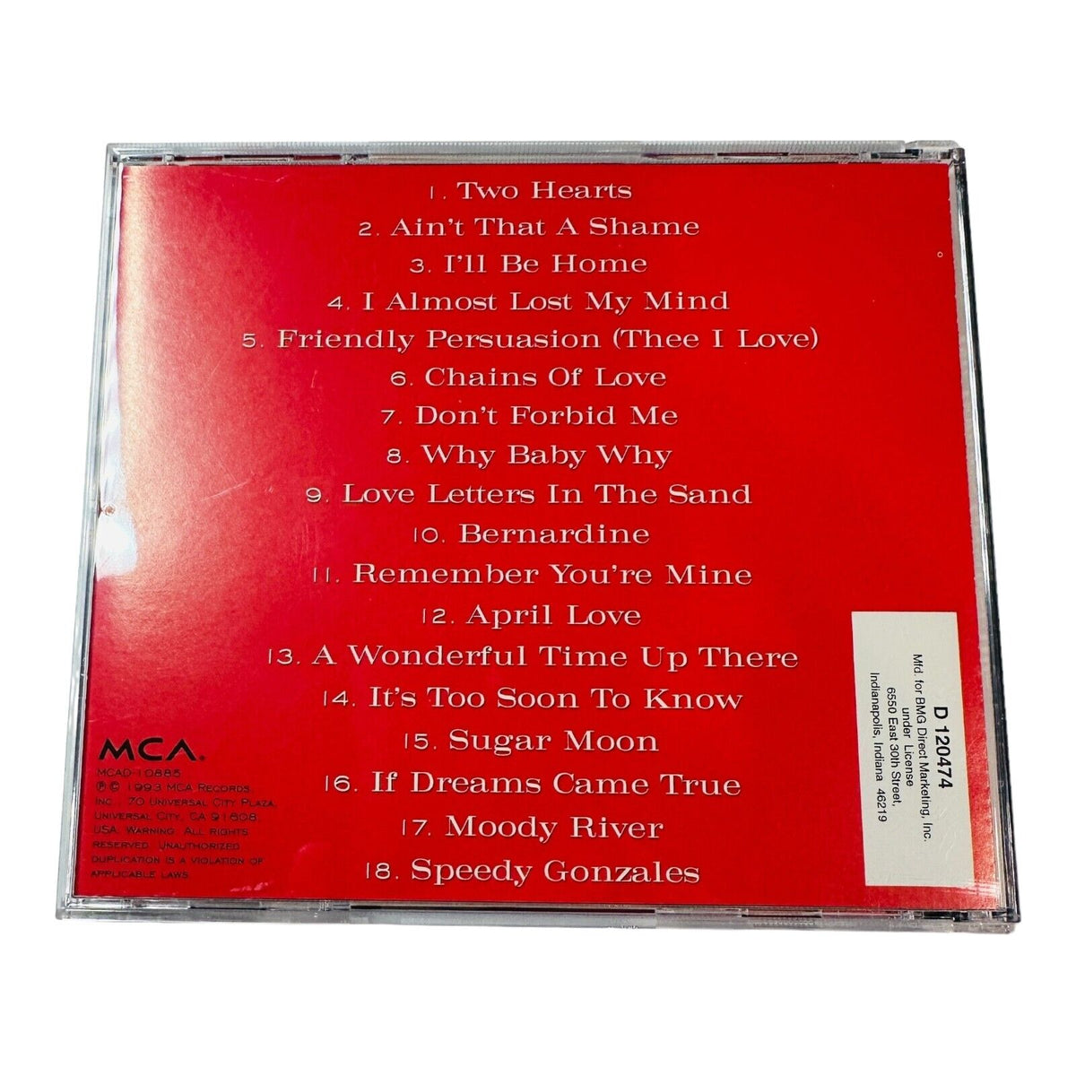 Pat Boone's Greatest Hits by Pat Boone CD September 1993 MCA