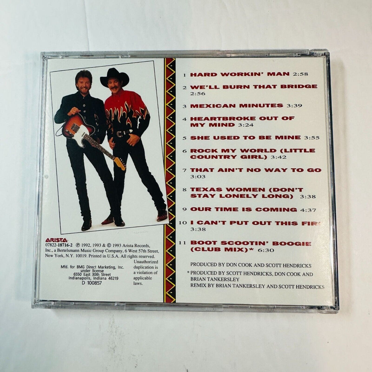 Brooks & Dunn Hard Workin Man CD Album 1993 Country Music Arista Records