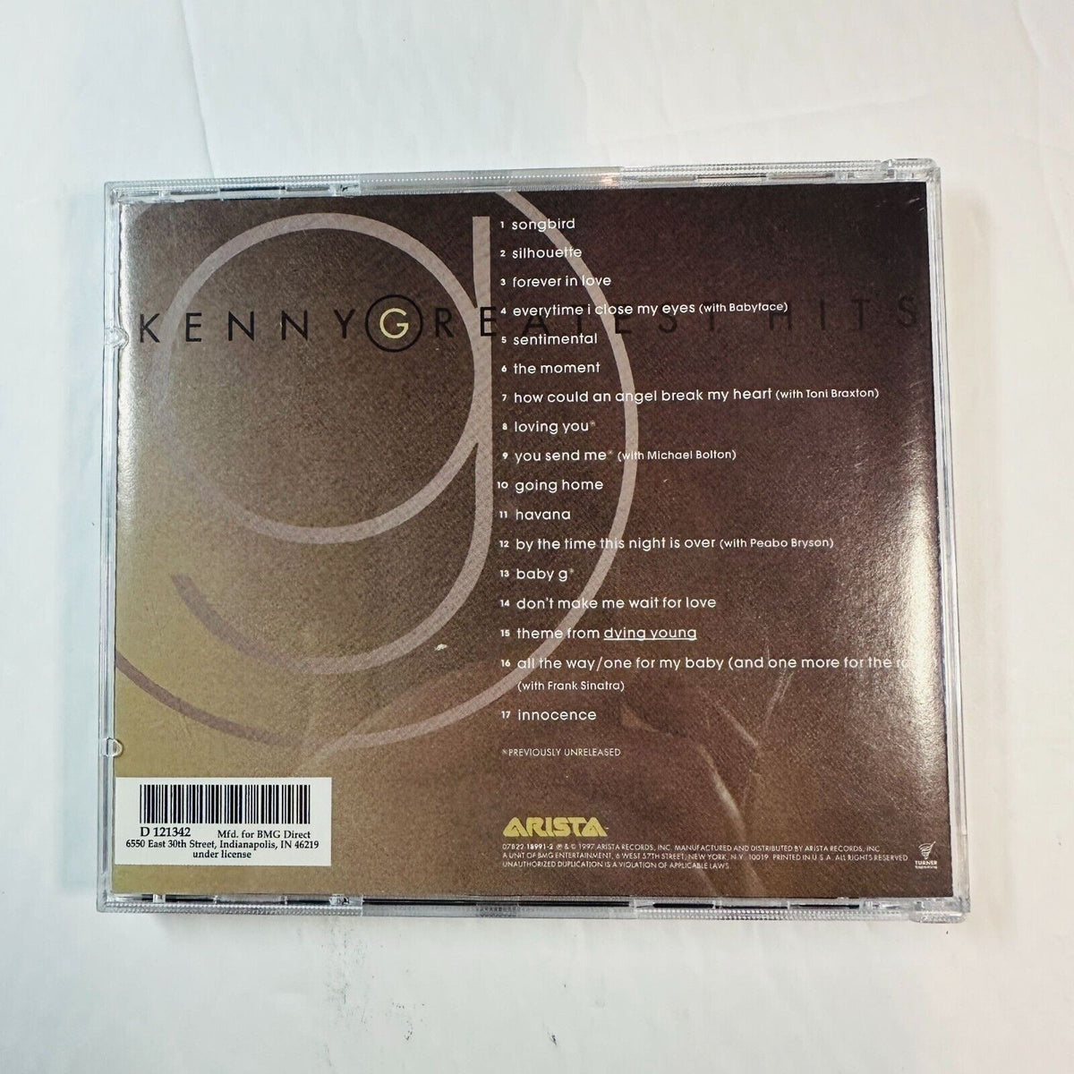 Kenny G Greatest Hits CD Album 1997 Arista Records