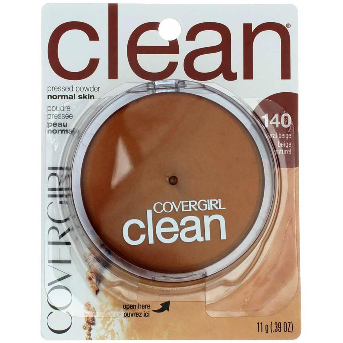 CoverGirl Clean Pressed Powder Compact Natural Beige #140 0.39 oz - Suthern Picker