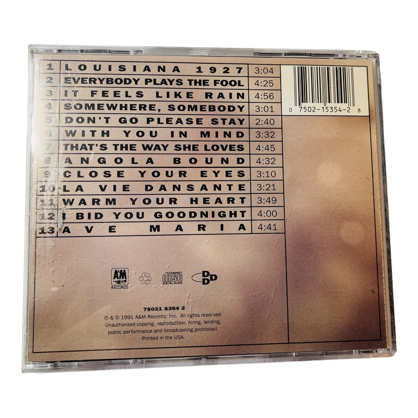 Aaron Neville Warm Your Heart Louisiana Everybody Plays Fool CD 1991