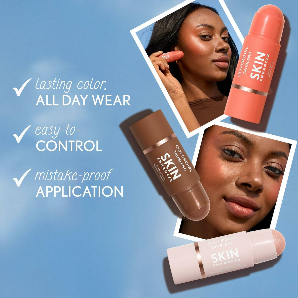 CoverGirl Trublend Skin Enhancer Blush Balm Stick 240 Sweet Violet 0.21oz