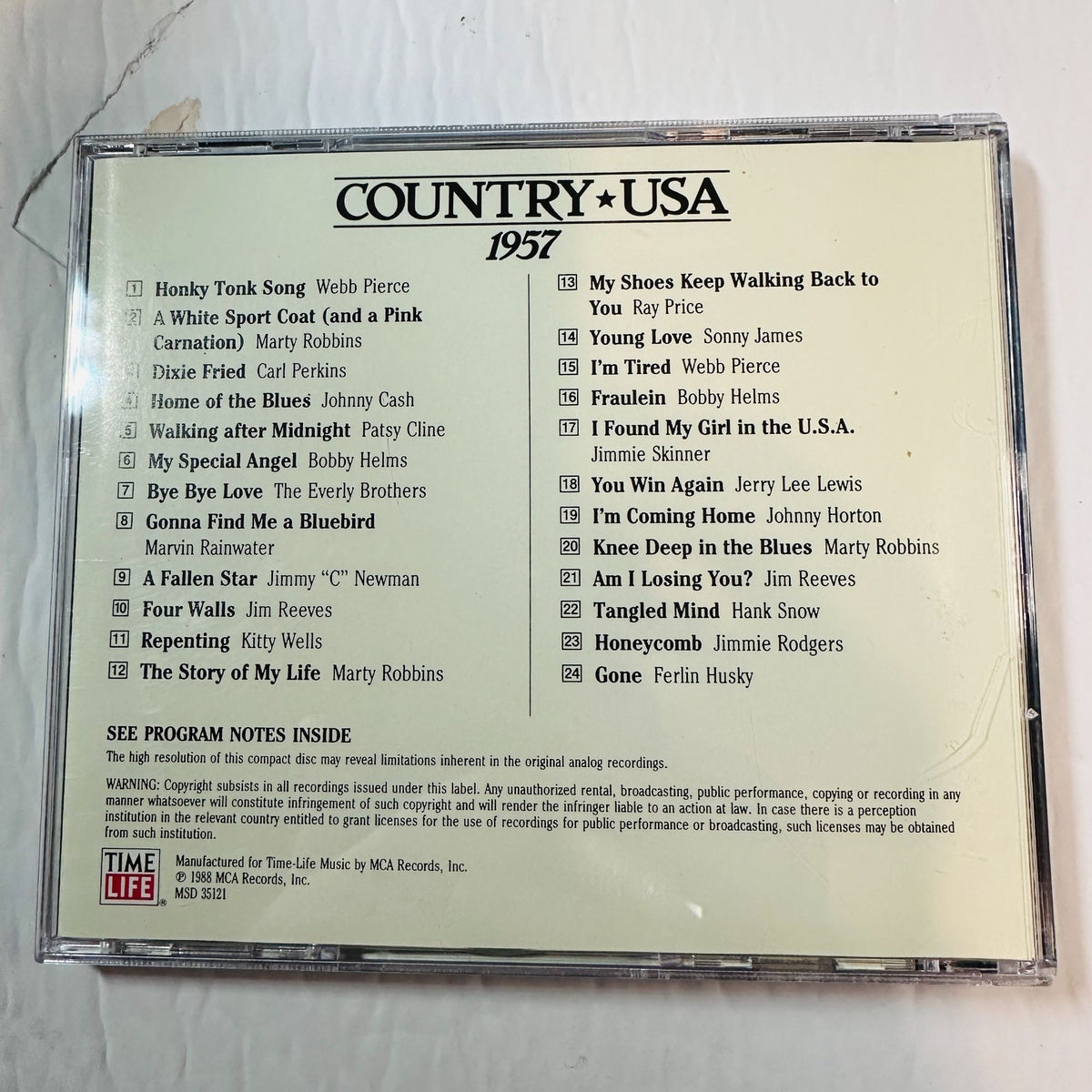 Country USA 1957 Music CD By Time Life