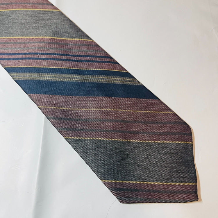 GOLDEN CLASP Prince Consort Men's Stripe Formal Neck Tie