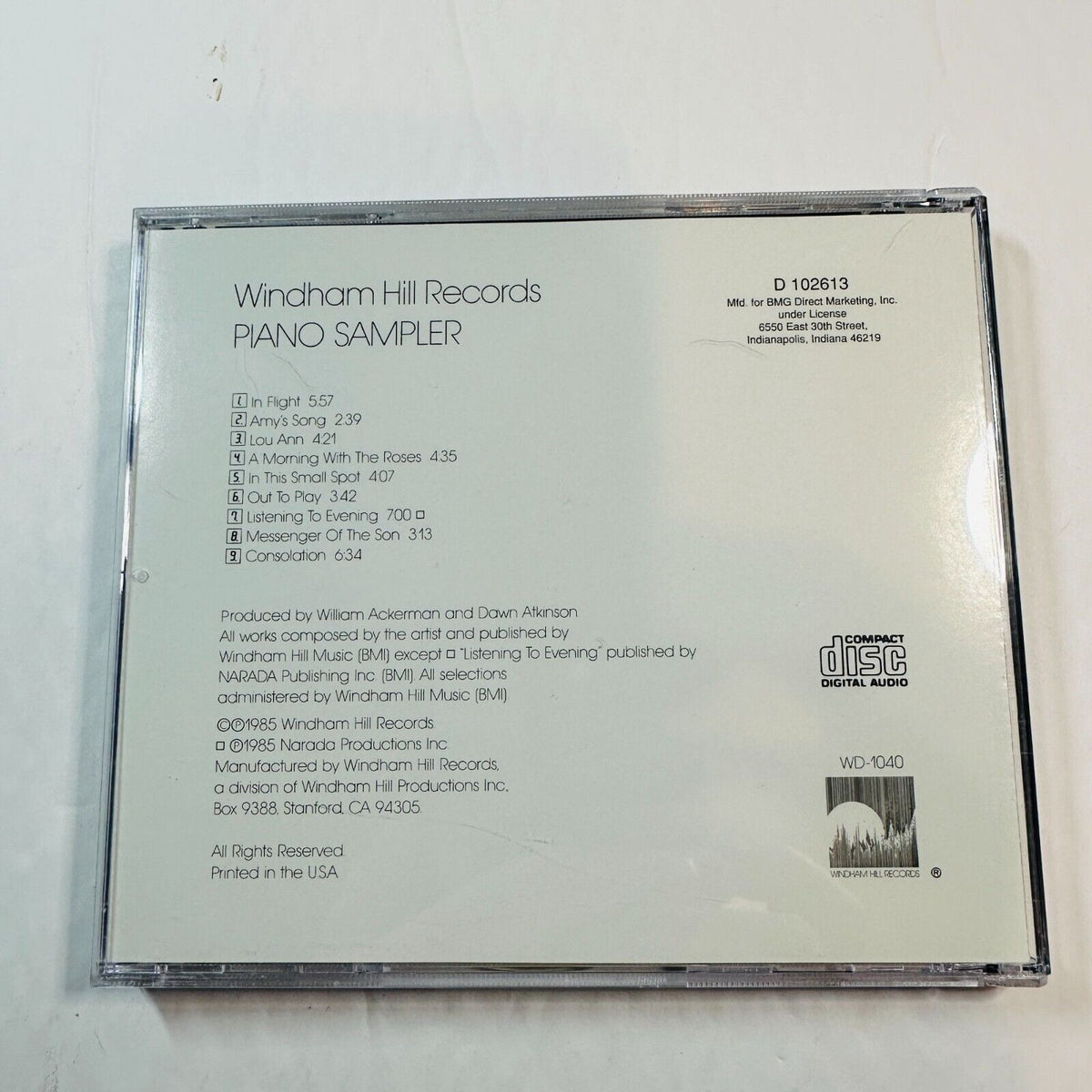 Windham Hill Records Piano Sampler CD