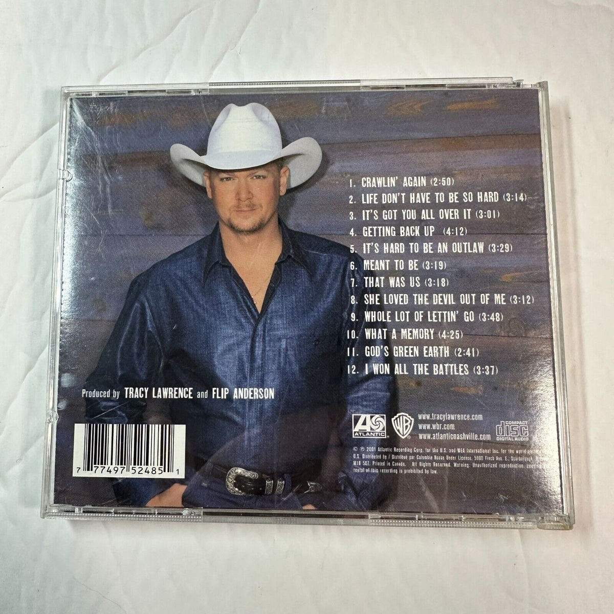 Tracy Lawrence Self Titled Country Music CD Album 1999 Clear Jewel Case