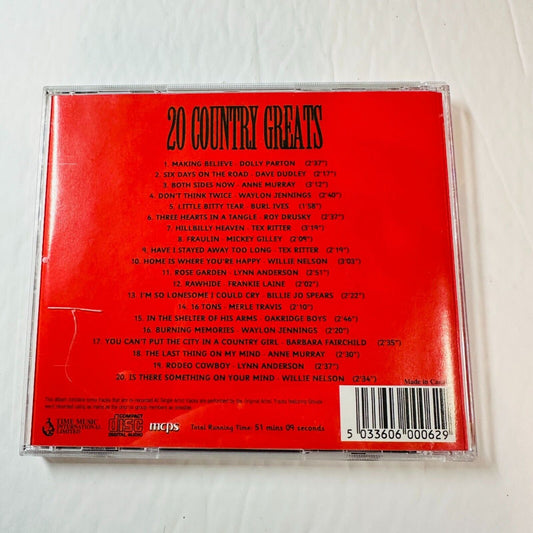 20 Country Greats CD Featuring Willie Nelson Frankie Laine & Dolly Parton