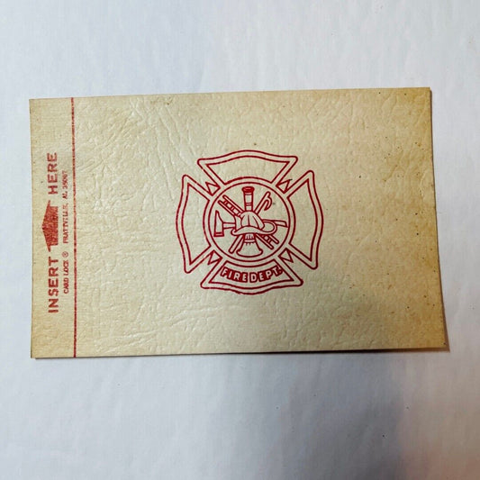 Fire Department Insert Here Vintage Card Lock Prattville AL 36067