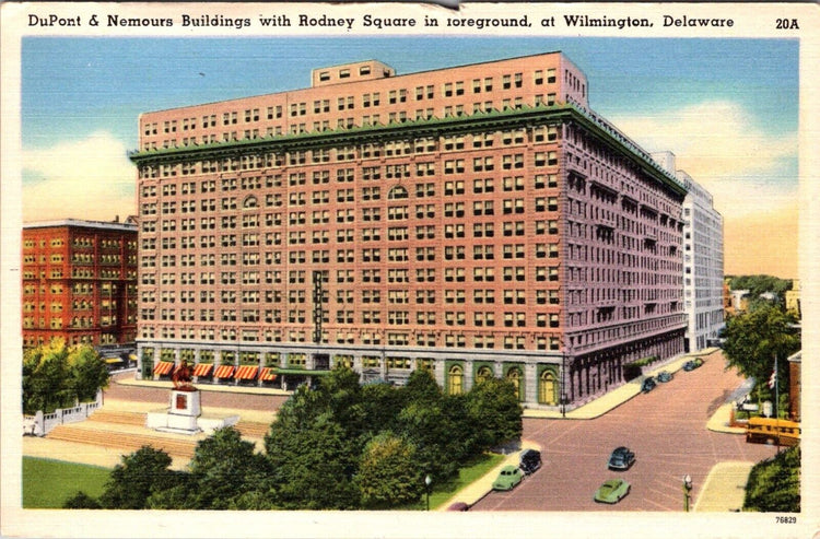 Vintage Postcard DuPont & Nemours Buildings Rodney Square Wilmington Delaware