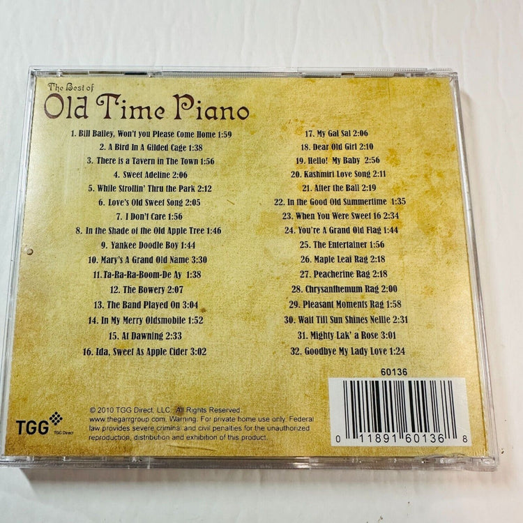 The Best Of Old Time Piano CD 32 Selections TGG Direct 60136 Music Album