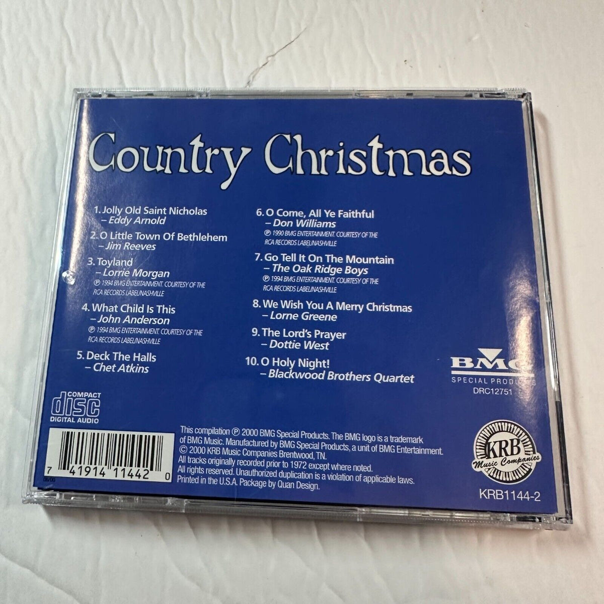 Country Christmas CD Featuring Eddy Arnold Jim Reeves Lorrie Morgan & More