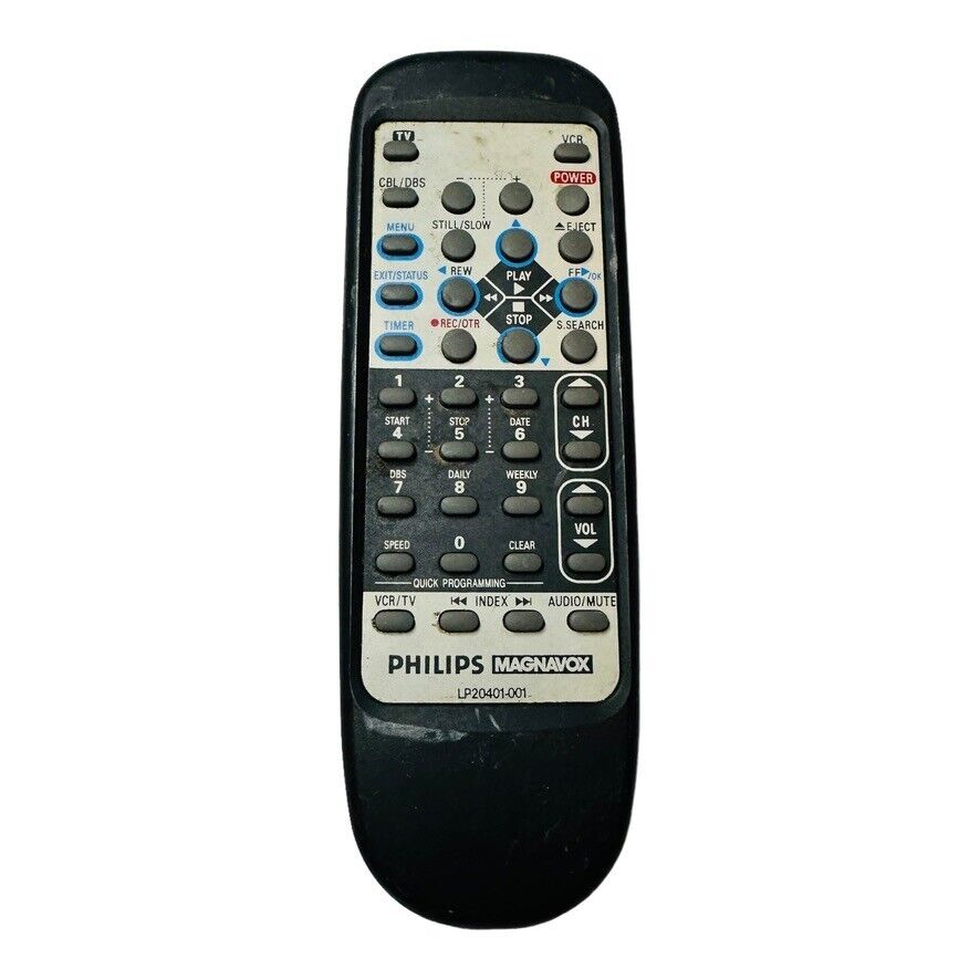 Philips Magnavox LP 20401 001 Remote Control for VRZ255 VRZ255AT VRZ255AT01