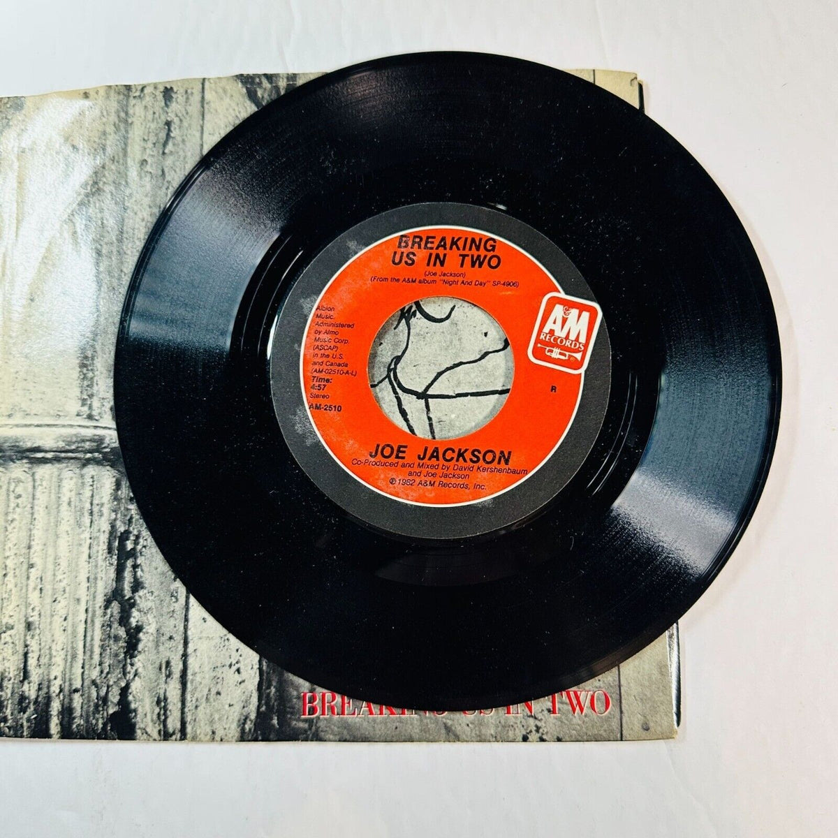 Joe Jackson Breaking Us In Two 7'' Vinyl Single AM Records 1982 45 RPM Record