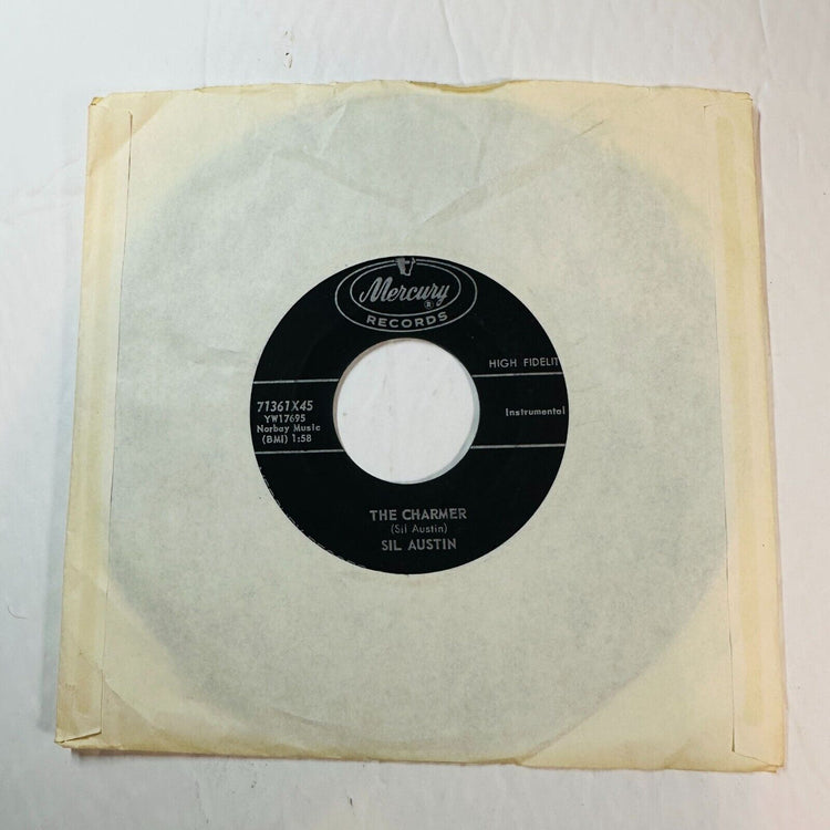Vintage Mercury Records The Charmer & Riff Raff 45 RPM Vinyl Record Sil Austin