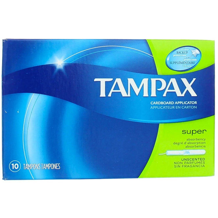 Tampax Flushable Super Tampons10 ct, Box
