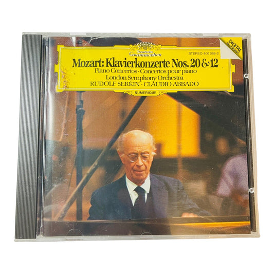 Mozart Klavierkonzerte Piano Concertos 20 & 12 Rudolf Serkin Claudio Abbado CD