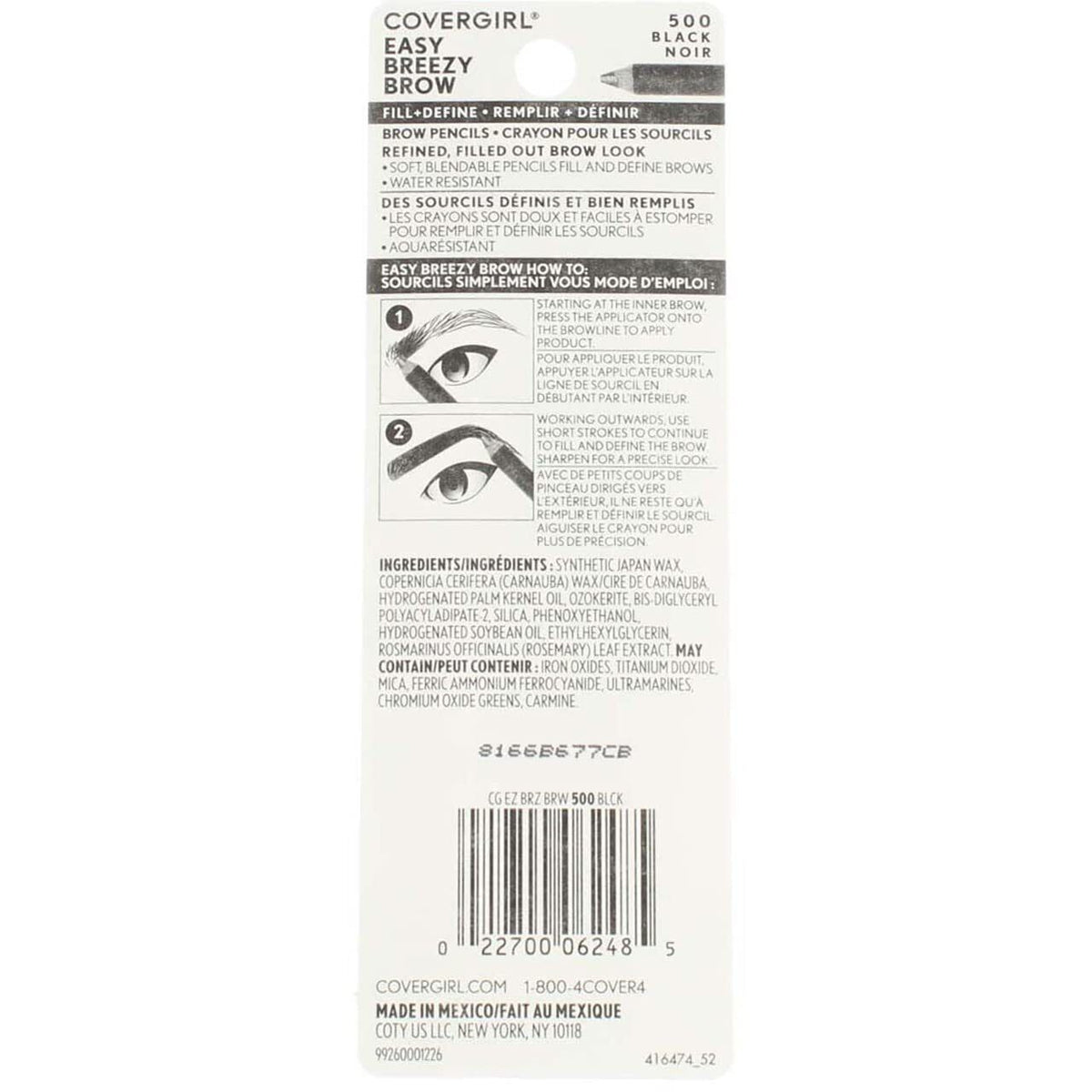 CoverGirl Professional Brow & Eye Makers Brow Shaper Eyeliner Midnight Black 500