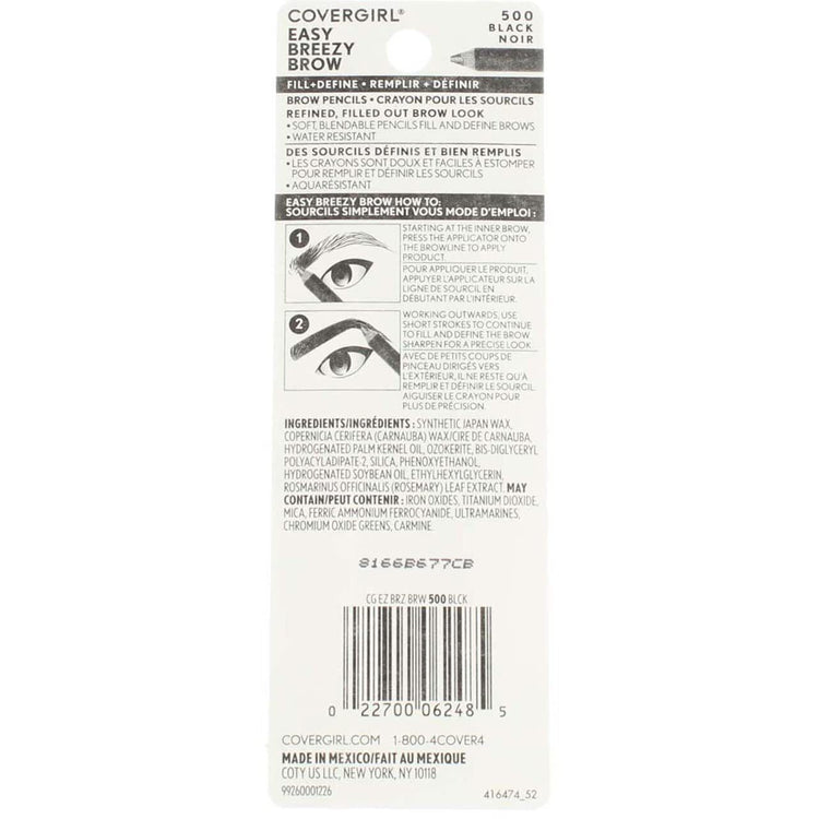 CoverGirl Professional Brow & Eye Makers Brow Shaper Eyeliner Midnight Black 500