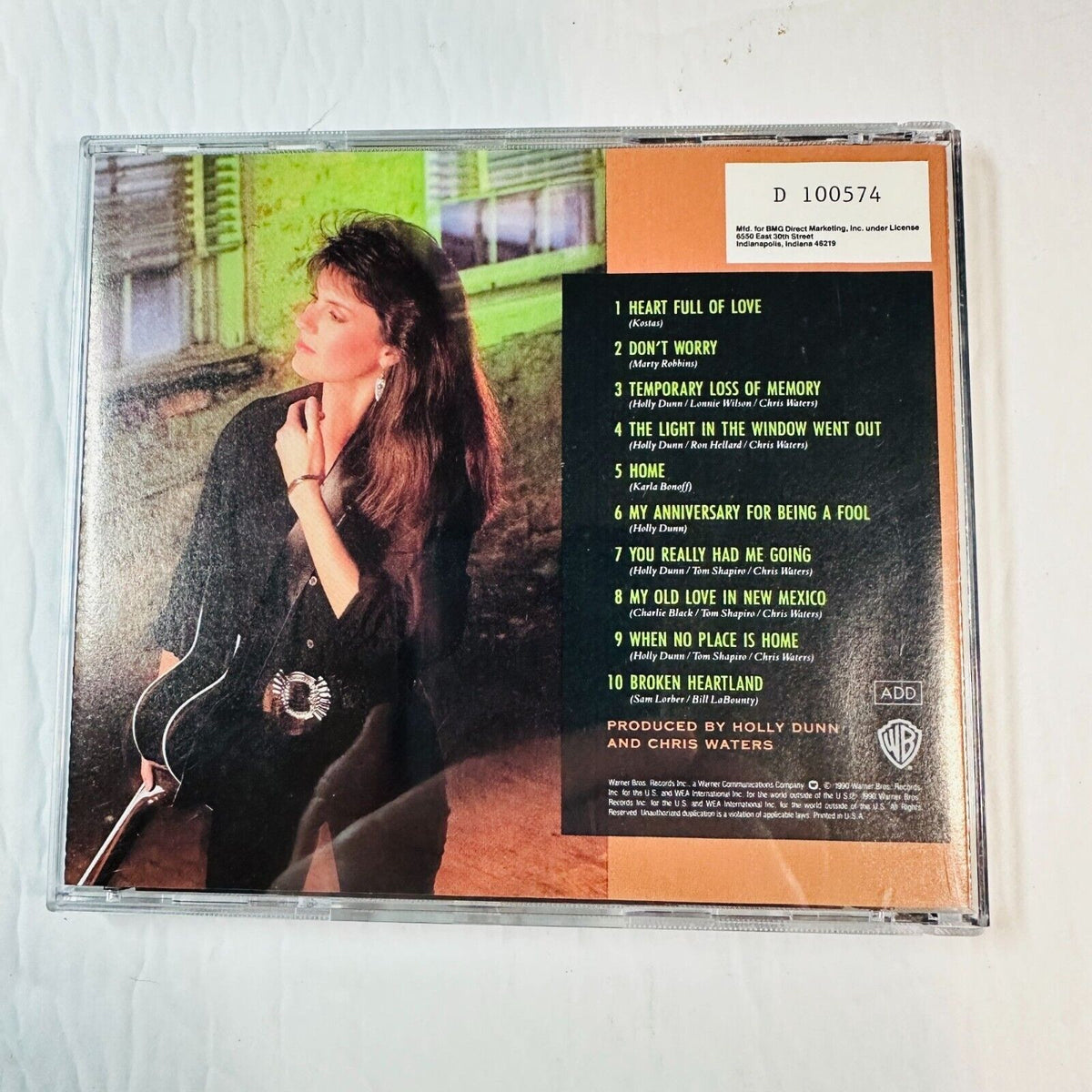 Holly Dunn "Heart Full Of Love" CD Album 1990 Warner Brothers