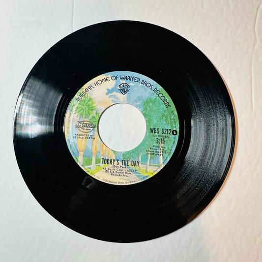 1976 America Today's The Day Hideaway part II 7" 45 Warner Bros Record