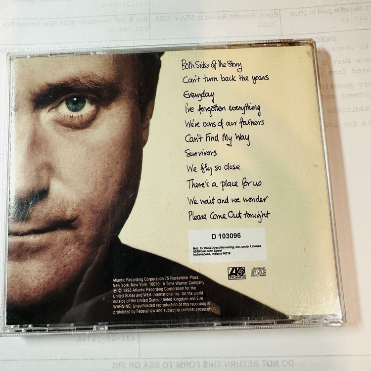 Phil Collins Both Sides Album CD In Jewel Case Atlantic