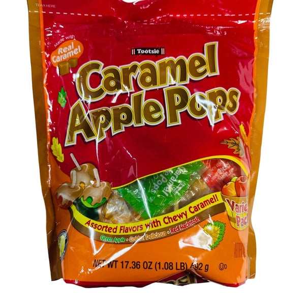 Tootsie Caramel Apple Pops Variety Pack 17.36 Oz Green Apple Macintosh Golden