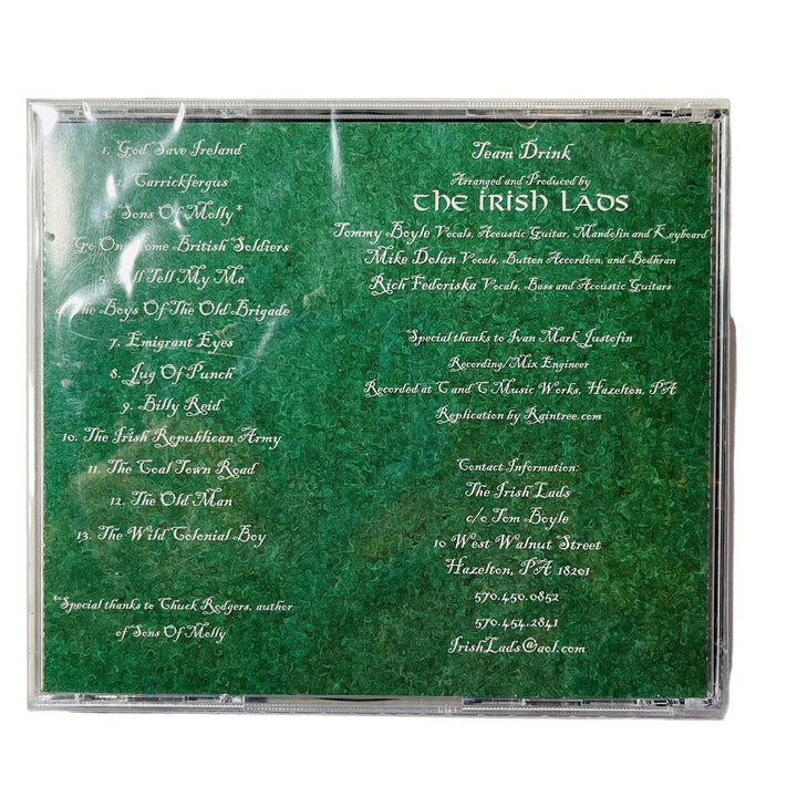 The Irish Lads Team Drink CD 25th Anniversary Celebration BRAND NEW - Suthern Picker