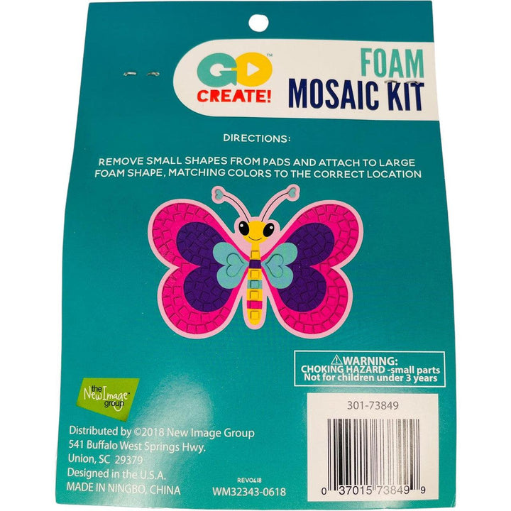 New Image Group Foam Mosaic Kit Butterfly Go Create Ages 8+ - Suthern Picker