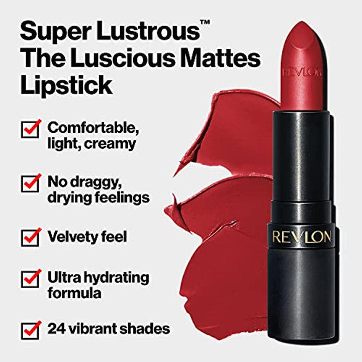 Lipstick by Revlon Super Lustrous The Luscious Mattes Lip Stick 015 Make it Pink - Suthern Picker