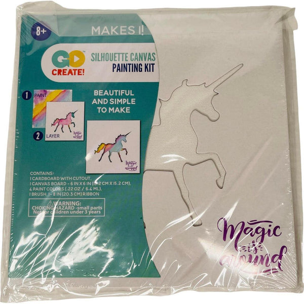 New Image Group Silhouette Canvas Painting Kit Unicorn 6 X 6 - Suthern Picker