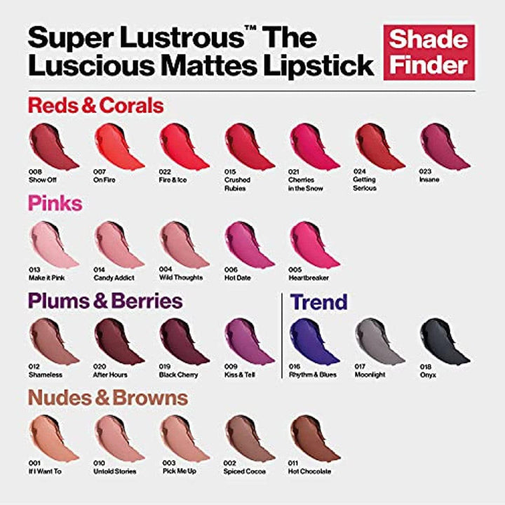 Lipstick by Revlon Super Lustrous The Luscious Mattes Lip Stick 015 Make it Pink - Suthern Picker