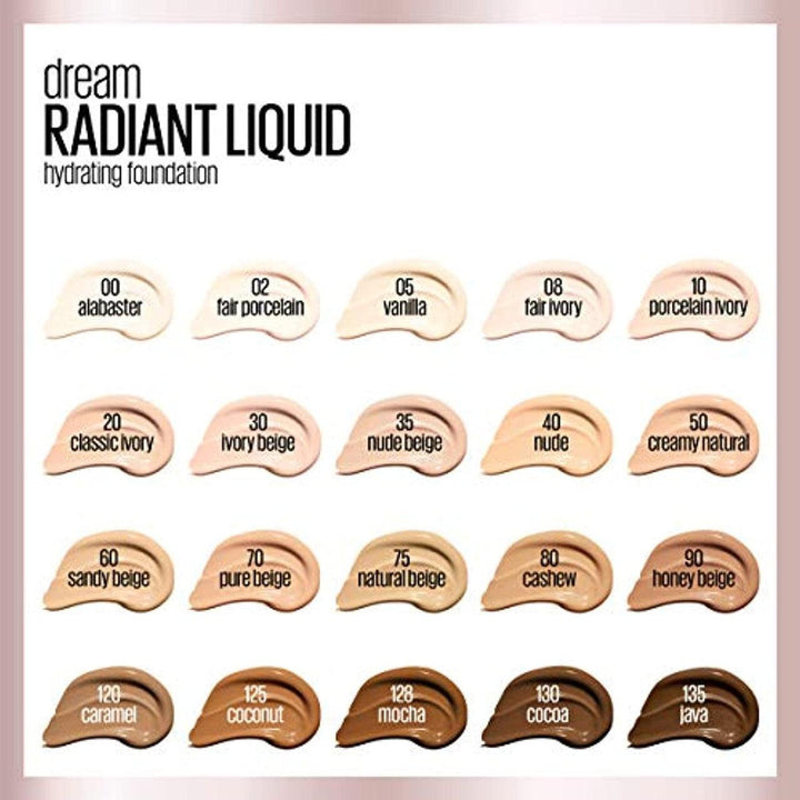 Maybelline Dream Radiant Liquid Lightweight Liquid Foundation Cashew 80 - Suthern Picker