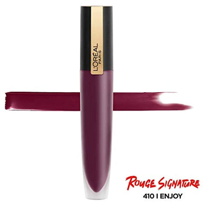 L'Oreal Paris Makeup Rouge Signature Matte Lip Stain Enjoy 410 - Suthern Picker