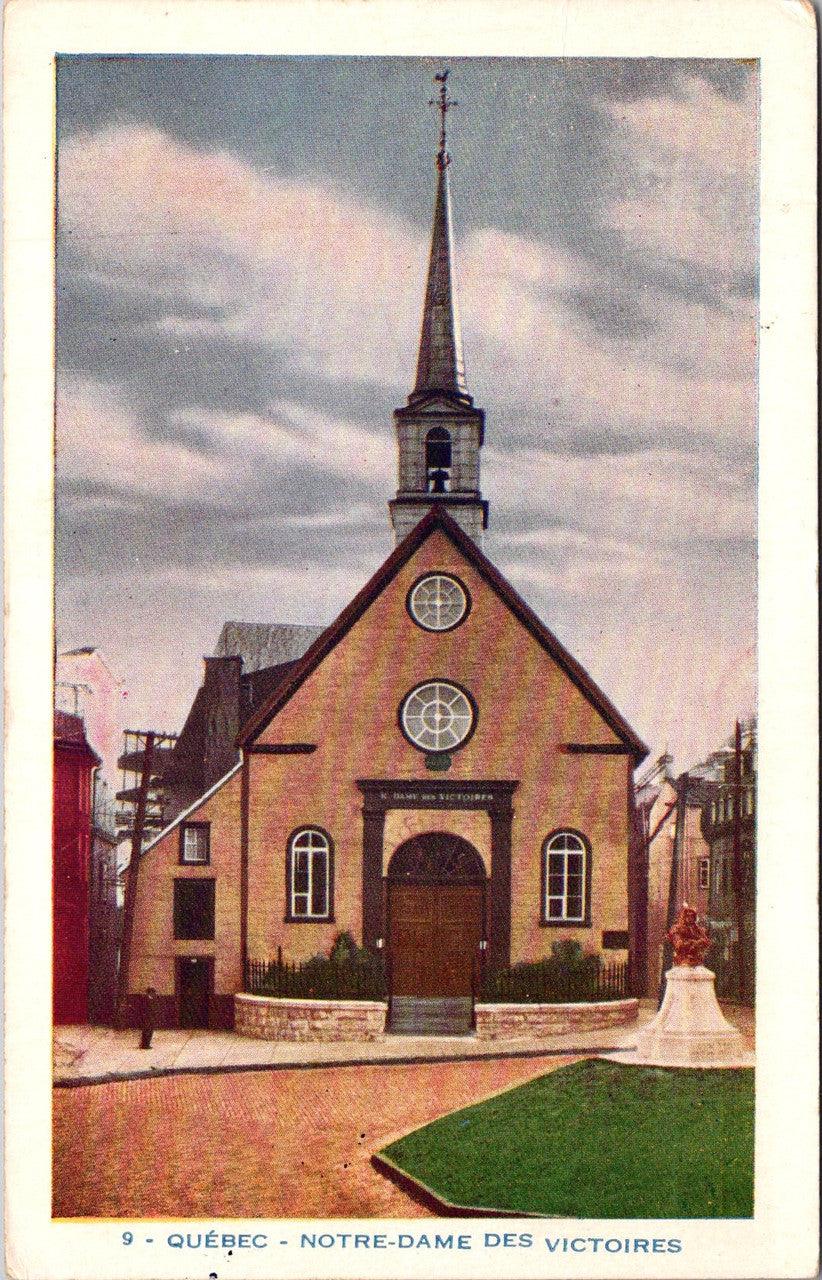 Notre Dame Des Victoires Quebec Canada Vintage Postcard Posted - Suthern Picker