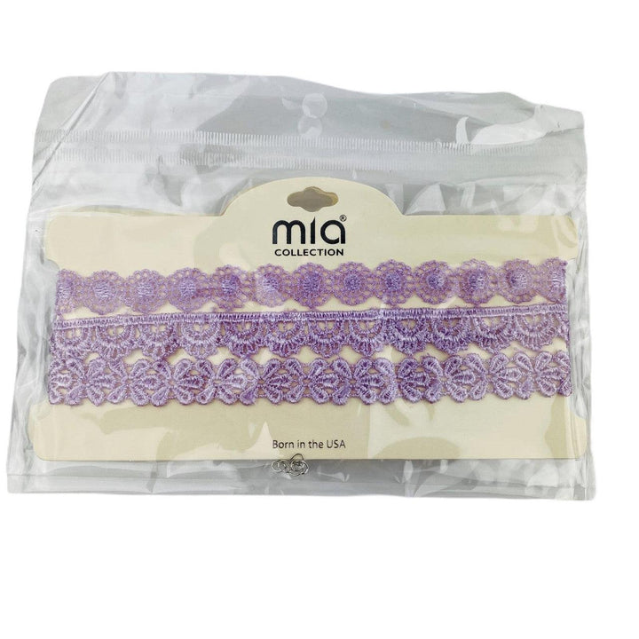 Mia Collection Lace Choker Necklace Light Purple 3 Pack - Suthern Picker