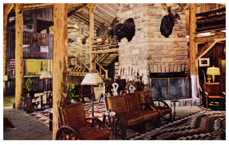 Hotel Last Frontier Lobby Vintage Postcard RPPC Las Vegas Nevada Fashion Press - Suthern Picker