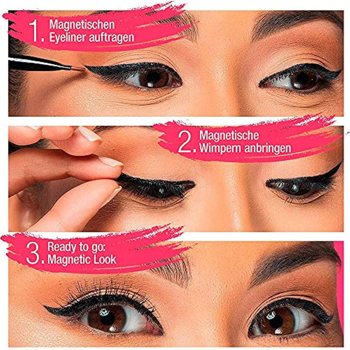 Ardell Magnetic Gel EyeLiner & False Lashes Wispies Black 1 set - Suthern Picker