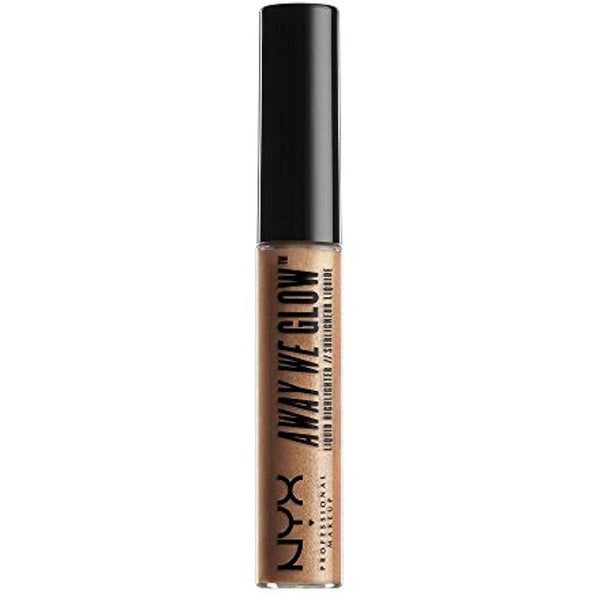 NYX Professional Makeup Away We Glow Liquid Highlighter Gold Rush 0.22 Ounce - Suthern Picker