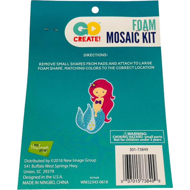 New Image Group Foam Mosaic Kit Mermaid Go Create Ages 8+ - Suthern Picker