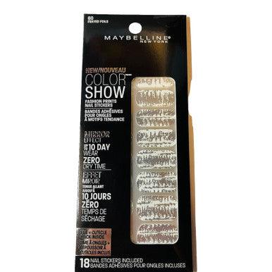 Maybelline Color Show Fashion Prints Mirror Nail Stickers #60 Frayed Foils - Suthern Picker