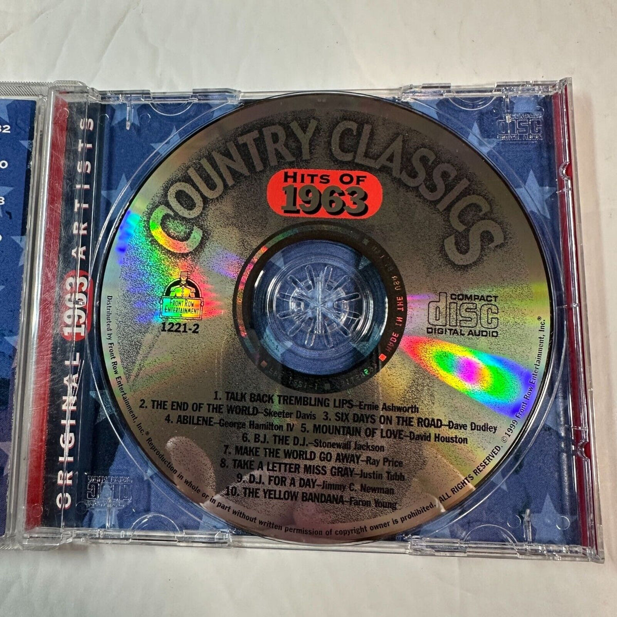 Country Classics Original Artists CD 10 Chart-Topping Hits Of 1963 Skeeter Davis