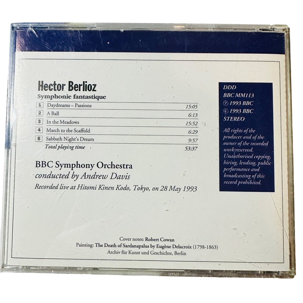 Berlioz Symphonie Fantastique Music Volume 2 Number 1 Audio Music CD