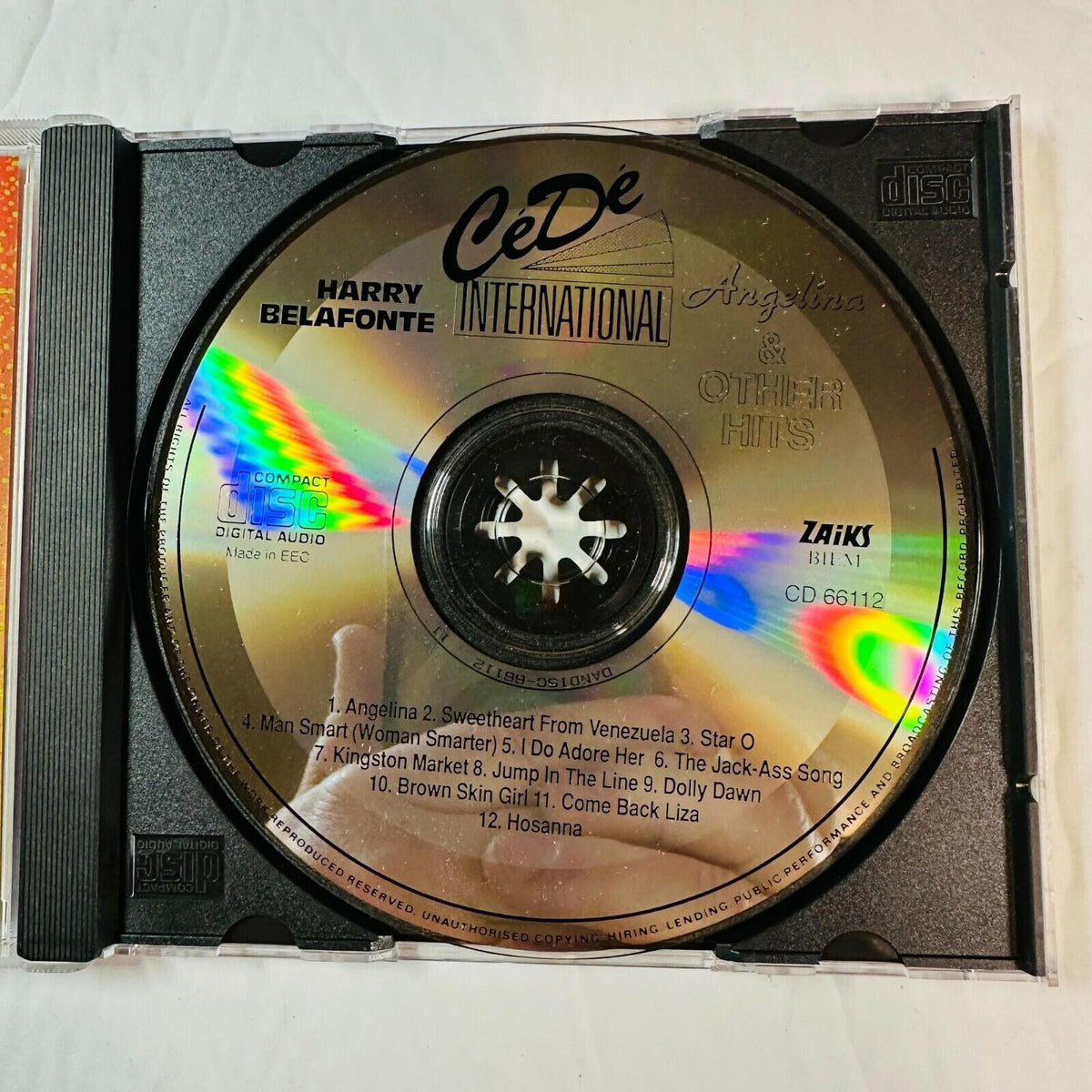 Harry Belafonte Angelina & Other Hits CD 1998 CeDe International