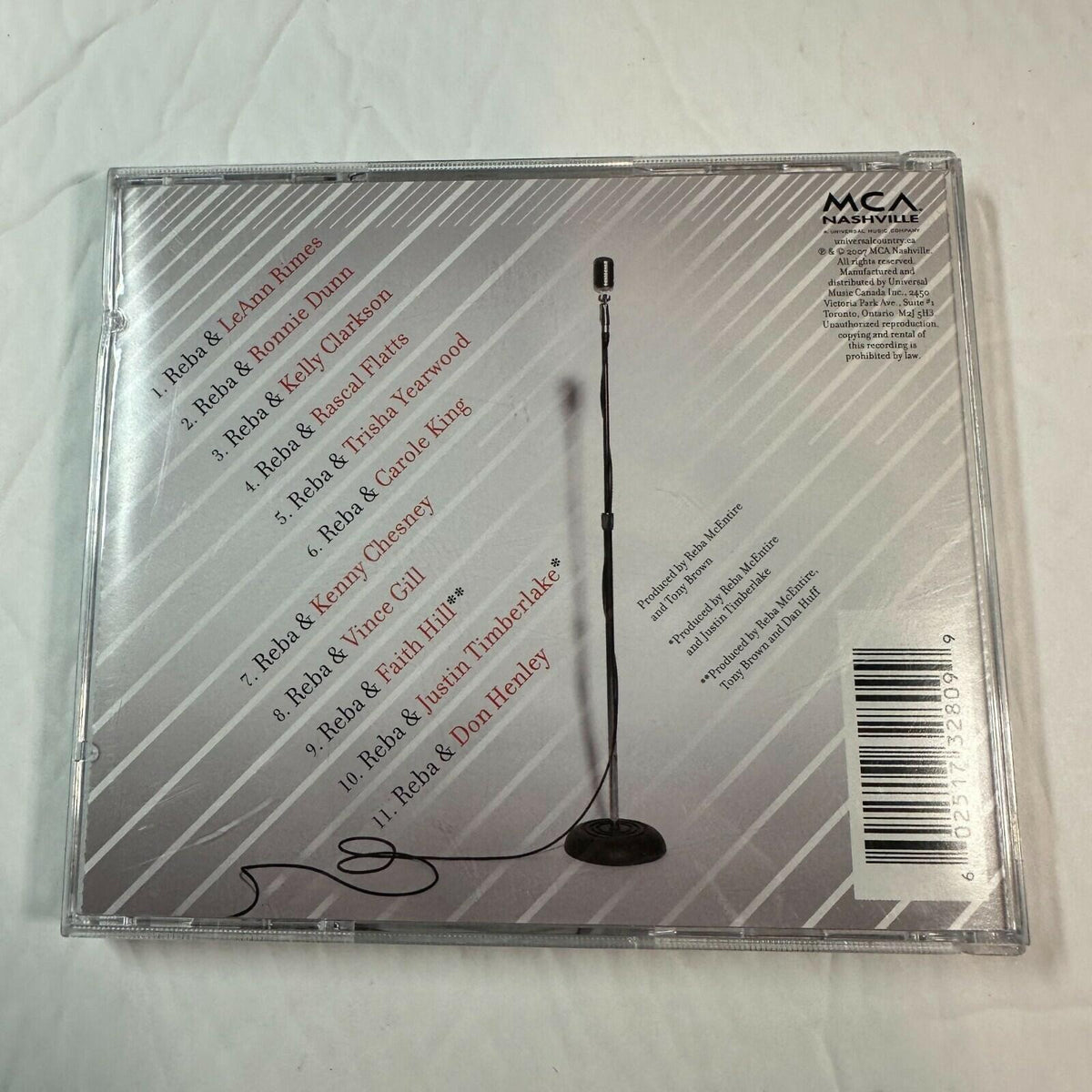 Reba McEntire Duets CD Album Featuring Various Artists 2007 MCA Nashville