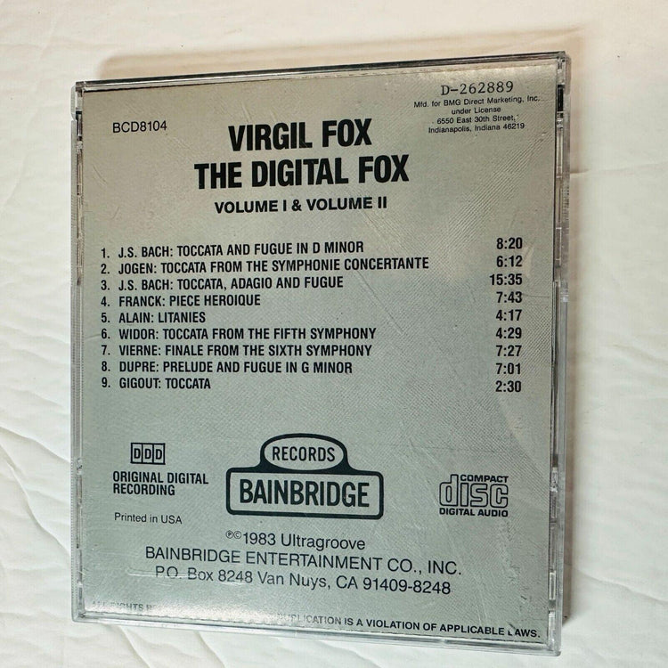 The Digital Fox Volume 1 & 2 By Virgil Fox CD 1983 Live Digital Recording