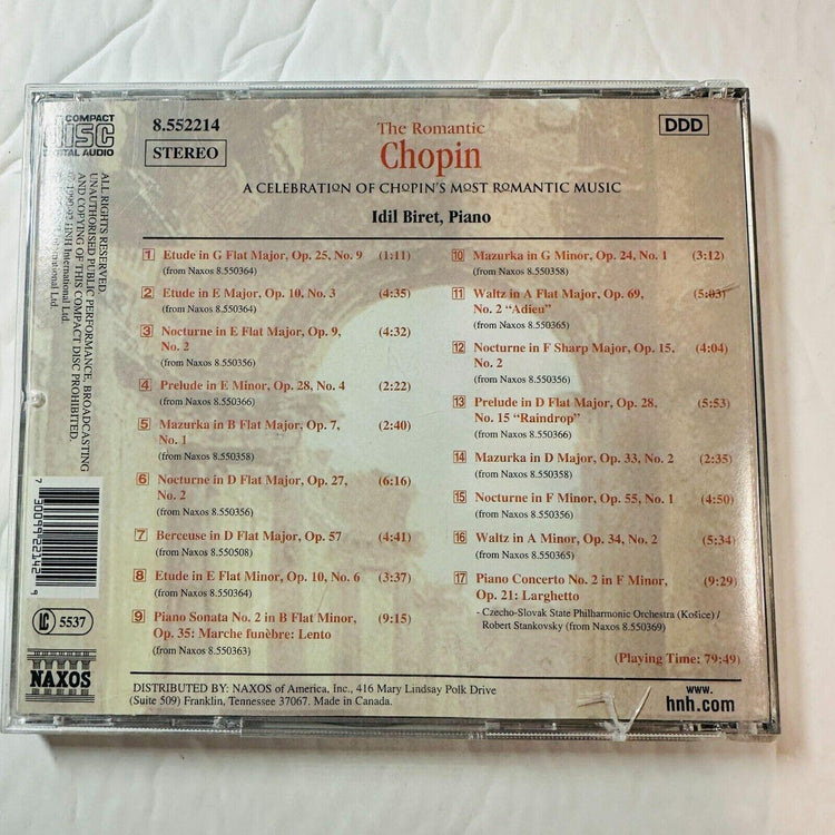 The Romantic Chopin Piano Music CD By Idil Biret Naxos Label Digital Stereo